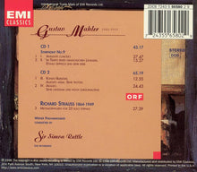 Load image into Gallery viewer, Mahler*, Strauss* - Wiener Philharmoniker, Simon Rattle* : Symphonie No. 9 / Metamorphosen (2xCD, Comp)