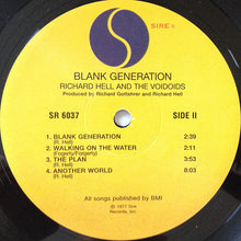 Charger l'image dans la galerie, Richard Hell And The Voidoids* : Blank Generation (LP, Album, Ltd, RE, 180)