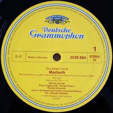 Load image into Gallery viewer, Verdi* - Shirley Verrett, Piero Cappuccilli, Plácido Domingo*, Nicolai Ghiaurov, Coro* E Orchestra Del Teatro Alla Scala, Claudio Abbado : Macbeth (3xLP, Album + Box)