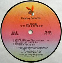 Load image into Gallery viewer, Al Wilson : I've Got A Feeling (LP, Album, Ter)
