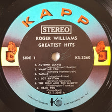 Laden Sie das Bild in den Galerie-Viewer, Roger Williams (2) : Greatest Hits (LP, Comp)