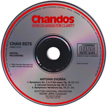 Laden Sie das Bild in den Galerie-Viewer, Dvořák*, Scottish National Orchestra* Conducted By Neeme Järvi : Symphony No.3 In E Flat Major, Op. 10 • Carnival Overture Op. 92 • Symphonic Variations Op. 78 (CD)