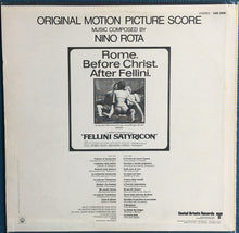 Laden Sie das Bild in den Galerie-Viewer, Nino Rota : Fellini Satyricon (Original Motion Picture Score) (LP)