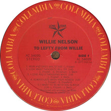 Charger l'image dans la galerie, Willie Nelson : To Lefty From Willie (LP, Album, Ter)
