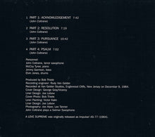 Laden Sie das Bild in den Galerie-Viewer, John Coltrane : A Love Supreme (CD, Album, RE, RM, Dig)
