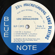 Laden Sie das Bild in den Galerie-Viewer, Lou Donaldson : Blues Walk (LP, Album, Mono, RE)