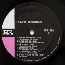 Load image into Gallery viewer, Fats Domino : Sings Million Record Hits (LP, Album, Mono, RE)