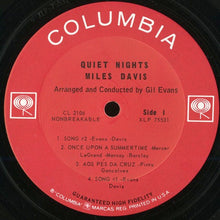 Load image into Gallery viewer, Miles Davis : Quiet Nights (LP, Album, Mono)