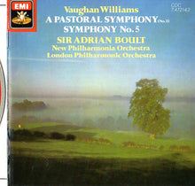 Load image into Gallery viewer, Vaughan Williams* - Sir Adrian Boult, New Philharmonia Orchestra, London Philharmonic Orchestra : A Pastoral Symphony (No. 3), Symphony No. 5 (CD, Comp)