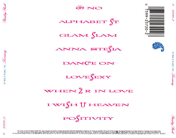 Buy Prince : Lovesexy (CD, Album) Online for a great price