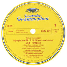 Charger l'image dans la galerie, Arthur Honegger, Berliner Philharmoniker, Herbert von Karajan : Symphonie Liturgique / Symphony No. 2 (LP, RE)