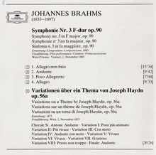 Charger l'image dans la galerie, Brahms* - Wiener Philharmoniker, Leonard Bernstein : Symphonie No.3 / Haydn-Variationen (CD, Album)