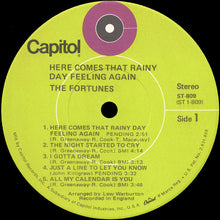 Laden Sie das Bild in den Galerie-Viewer, The Fortunes : Here Comes That Rainy Day Feeling Again (LP, Album, Jac)