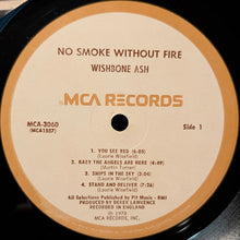 Load image into Gallery viewer, Wishbone Ash : No Smoke Without Fire (LP, Album, Pin)