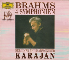 Load image into Gallery viewer, Johannes Brahms – Berliner Philharmoniker / Herbert von Karajan : 4 Symphonien (3xCD, Album, RE, RM)