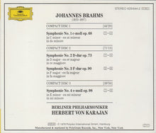 Load image into Gallery viewer, Johannes Brahms – Berliner Philharmoniker / Herbert von Karajan : 4 Symphonien (3xCD, Album, RE, RM)