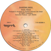 Laden Sie das Bild in den Galerie-Viewer, Sheila Walsh : Shadowlands (LP, Album, Tra)