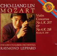 Load image into Gallery viewer, Cho-Liang Lin, Mozart*, English Chamber Orchestra, Raymond Leppard : Violin Concertos No. 1, K. 207 & No. 4, K. 218 / Rondo K. 269 (CD, Album)