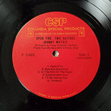 Laden Sie das Bild in den Galerie-Viewer, Johnny Mathis : Open Fire, Two Guitars (LP, Album, RE)