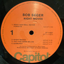 Laden Sie das Bild in den Galerie-Viewer, Bob Seger And The Silver Bullet Band : Night Moves (LP, Album, Los)