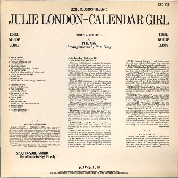 Julie London - Calendar Girl - LP