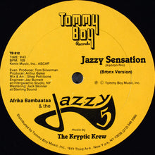 Charger l'image dans la galerie, The Kryptic Krew Featuring Tina B, Afrika Bambaataa & The Jazzy 5 : Jazzy Sensation (12")