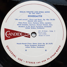 Load image into Gallery viewer, Hindemith* : Theatre Music In Berlin (1920's) (LP)