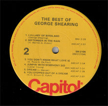 Laden Sie das Bild in den Galerie-Viewer, George Shearing : The Best Of George Shearing (LP, Comp, RE)