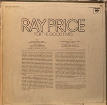 Load image into Gallery viewer, Ray Price : For The Good Times (LP, Album, Pit)