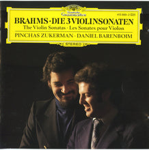 Load image into Gallery viewer, Brahms* - Pinchas Zukerman, Daniel Barenboim : Die 3 Violinsonaten / The Violin Sonatas / Les Sonates Pour Violon (CD)