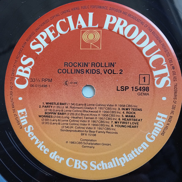Buy The Collins Kids : Rockin' Rollin' Collins Kids Vol. 2 (LP