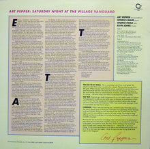 Charger l'image dans la galerie, Art Pepper : Saturday Night At The Village Vanguard (LP, Album)