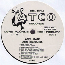 Load image into Gallery viewer, Ann Richards : Ann, Man! (LP, Album, Mono, Promo)