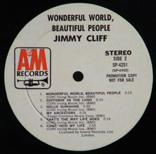 Load image into Gallery viewer, Jimmy Cliff : Wonderful World, Beautiful People (LP, Album, Promo)