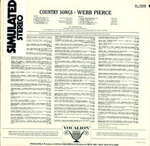 Charger l'image dans la galerie, Webb Pierce : Country Songs (LP, Album, Comp)
