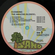 Load image into Gallery viewer, The Amazing Blondel* : Evensong (LP, Album, Gat)