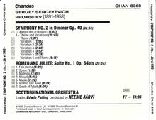 Laden Sie das Bild in den Galerie-Viewer, Prokofiev*, Scottish National Orchestra*, Neeme Järvi, Edwin Paling : Symphony No.2 In D Minor Op.40 / Romeo And Juliet: Suite No.1 Op. 64bis (CD, Album, RE)