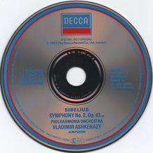 Load image into Gallery viewer, Jean Sibelius, Vladimir Ashkenazy, Philharmonia Orchestra : Symphony No.2 In D Major, Op.43 (CD, Album, RP)