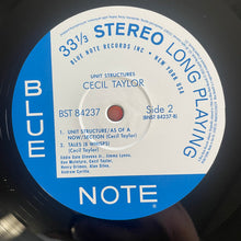 Laden Sie das Bild in den Galerie-Viewer, Cecil Taylor : Unit Structures (LP, Album, RE, 180)
