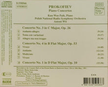 Load image into Gallery viewer, Prokofiev* – Kun Woo Paik, Polish National Radio Symphony Orchestra, Antoni Wit : Piano Concertos No. 1, Op. 10 · No. 3, Op. 26 · No. 4, Op. 53 (CD)