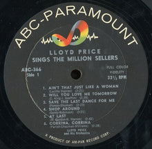 Load image into Gallery viewer, Lloyd Price And His Orchestra : Lloyd Price Sings The Million Sellers (LP, Album, Mono)