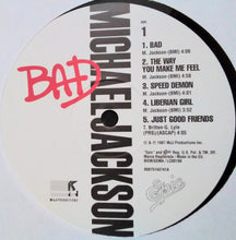Load image into Gallery viewer, Michael Jackson : Bad (LP, Album, RE, RP, Gat)