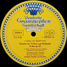 Laden Sie das Bild in den Galerie-Viewer, Beethoven*, Christian Ferras, Herbert von Karajan, Berliner Philharmoniker : Violinkonzert D-Dur (LP)