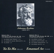 Load image into Gallery viewer, Brahms*, Yo-Yo Ma, Emanuel Ax : Brahms Cello Sonatas (CD, Album)
