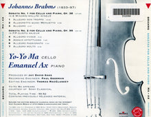 Load image into Gallery viewer, Brahms*, Yo-Yo Ma, Emanuel Ax : Brahms Cello Sonatas (CD, Album)