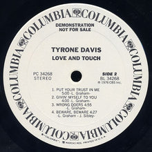 Charger l'image dans la galerie, Tyrone Davis : Love And Touch (LP, Album, Promo)