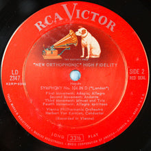 Load image into Gallery viewer, Mozart* / Haydn* - Vienna Philharmonic*, Herbert Von Karajan : Symphony In G Minor, K. 550 / Symphony In D Major, No. 104 (LP, Album, Mono)
