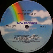 Load image into Gallery viewer, Triumph (2) : Never Surrender (LP, Album, RE, RM)