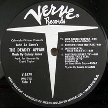 Load image into Gallery viewer, Quincy Jones : The Deadly Affair (The Original Sound Track Album) (LP, Album, Mono, MGM)