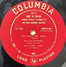 Load image into Gallery viewer, The Dave Brubeck Quartet : Jazz Goes To College (LP, Album, Mono)